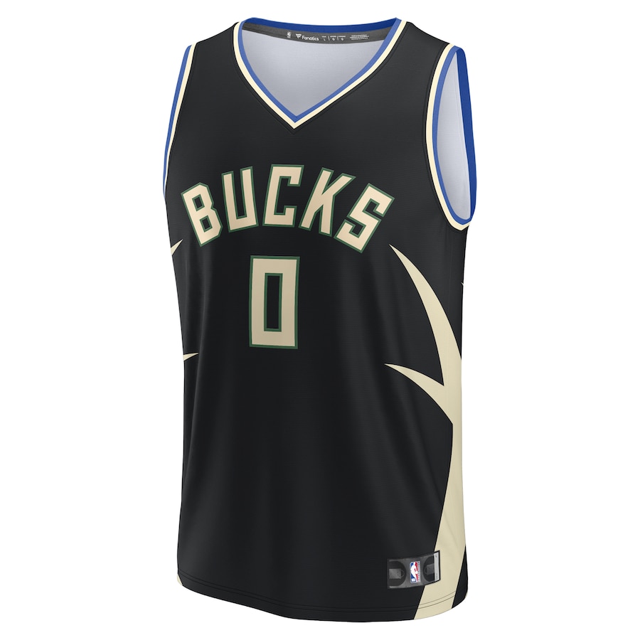 Men's Milwaukee Bucks Damian Lillard Fanatics Black Fast Break  Jersey - Statement Edition