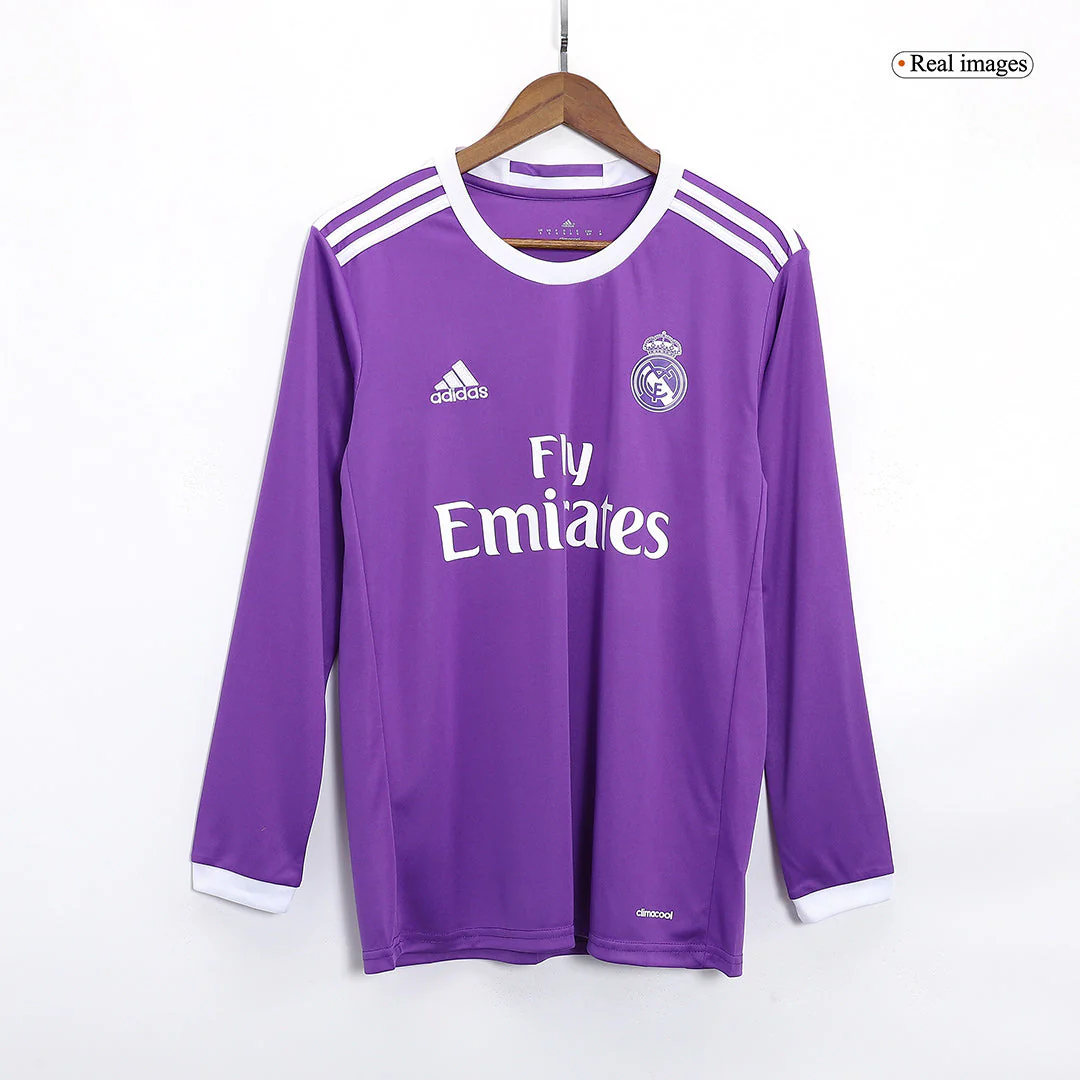 Ronaldo #7 Real Madrid 2016/17 Away Long Sleeve Retro Jersey