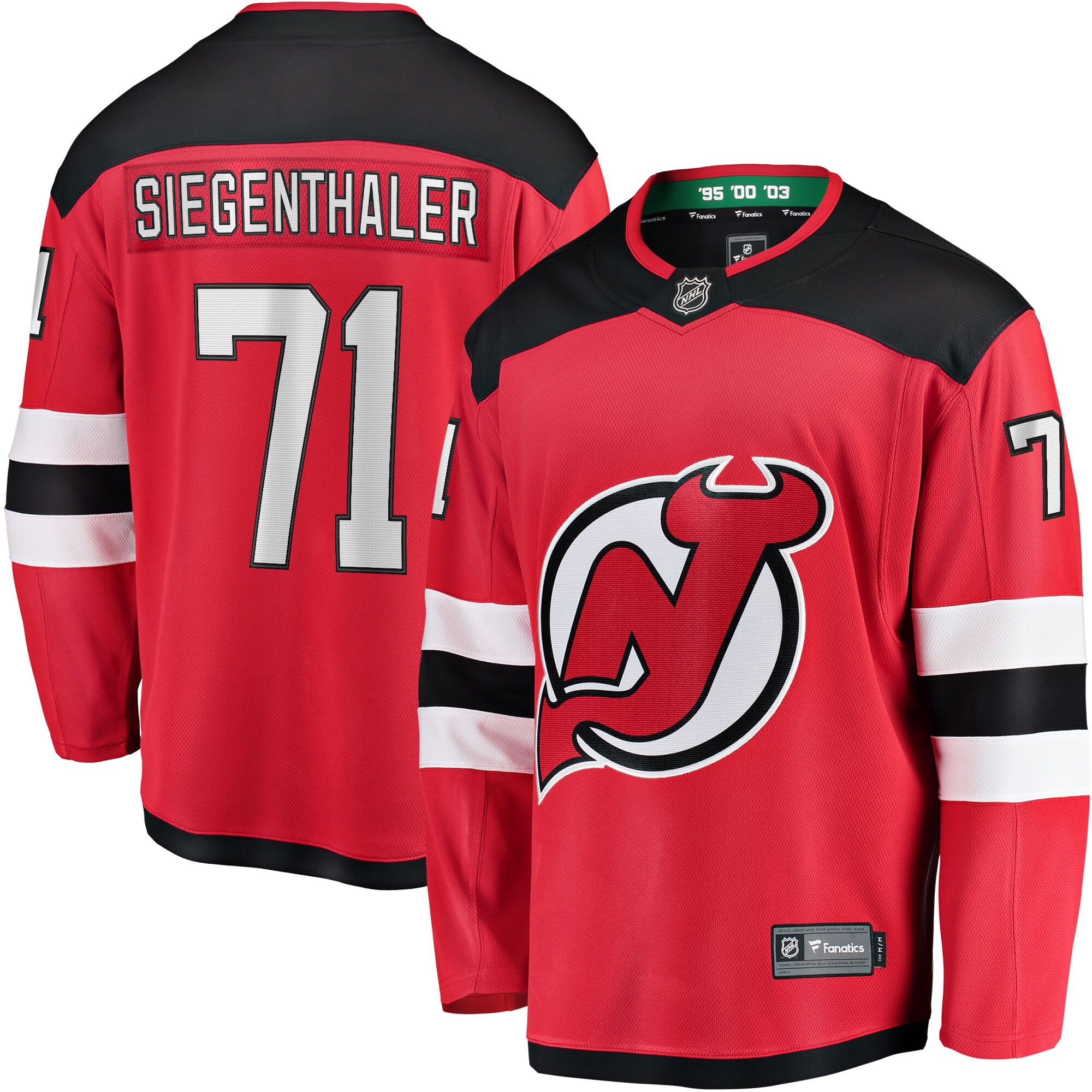 Jonas Siegenthaler New Jersey Devils Fanatics Home Breakaway   Jersey – Red