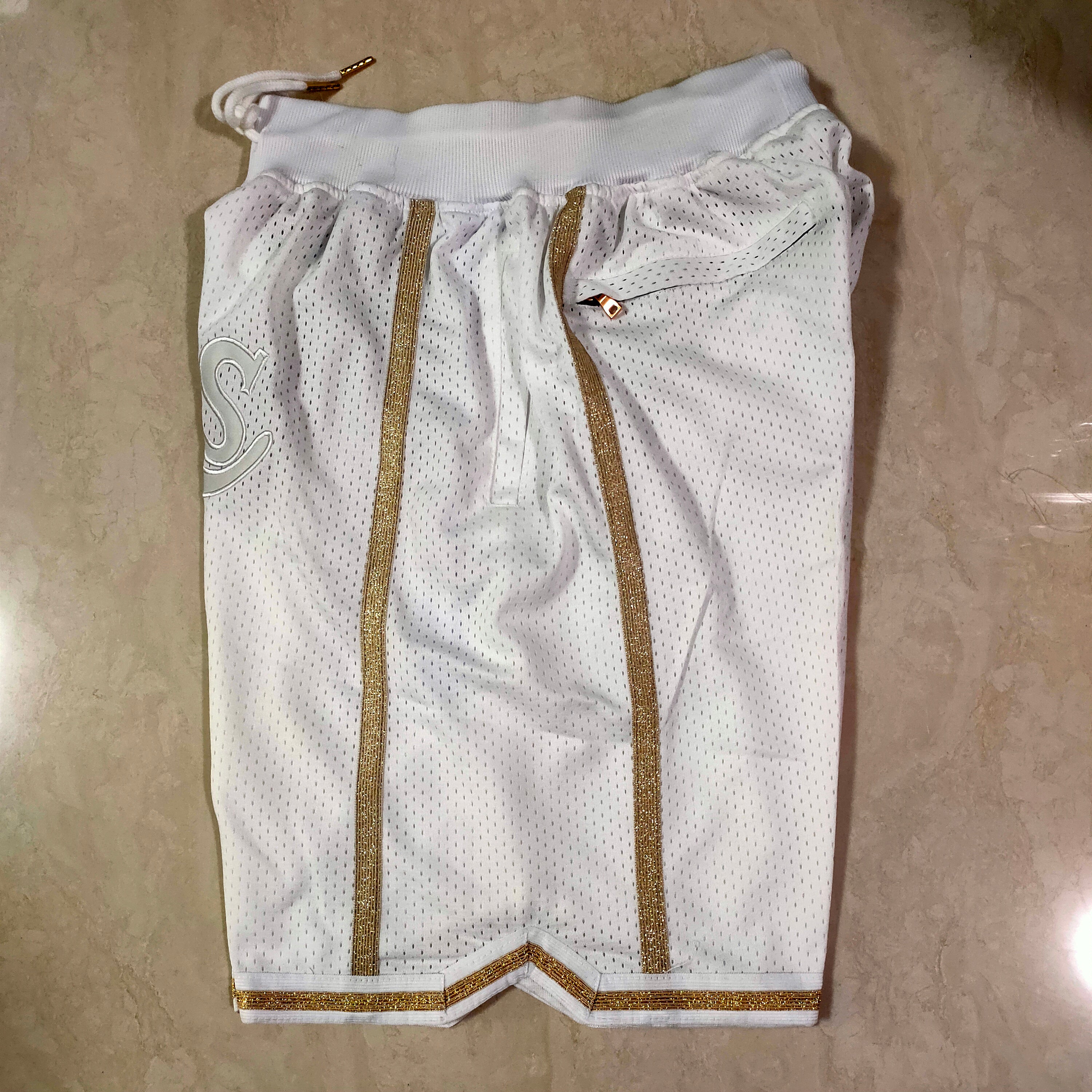 Los Angeles Lakers MⅤP white pocket pants