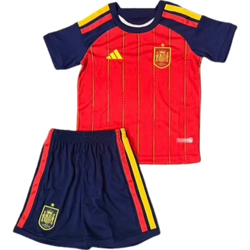 2026 World Cup Spain Home Kit - Short Sleeve Children's suit Fans Edition