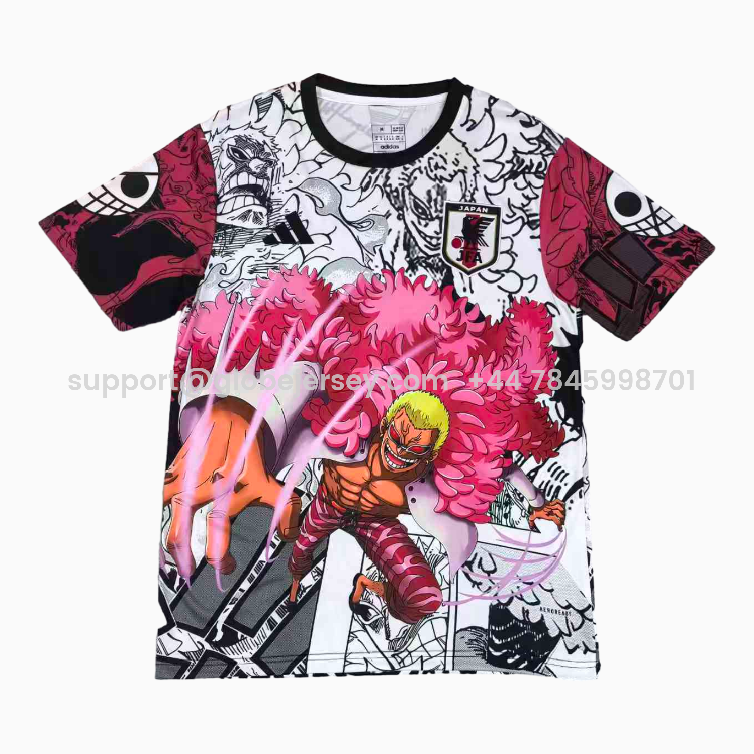 Japan 25-26 Pink Doflamingo White Special Jersey - Fans Version