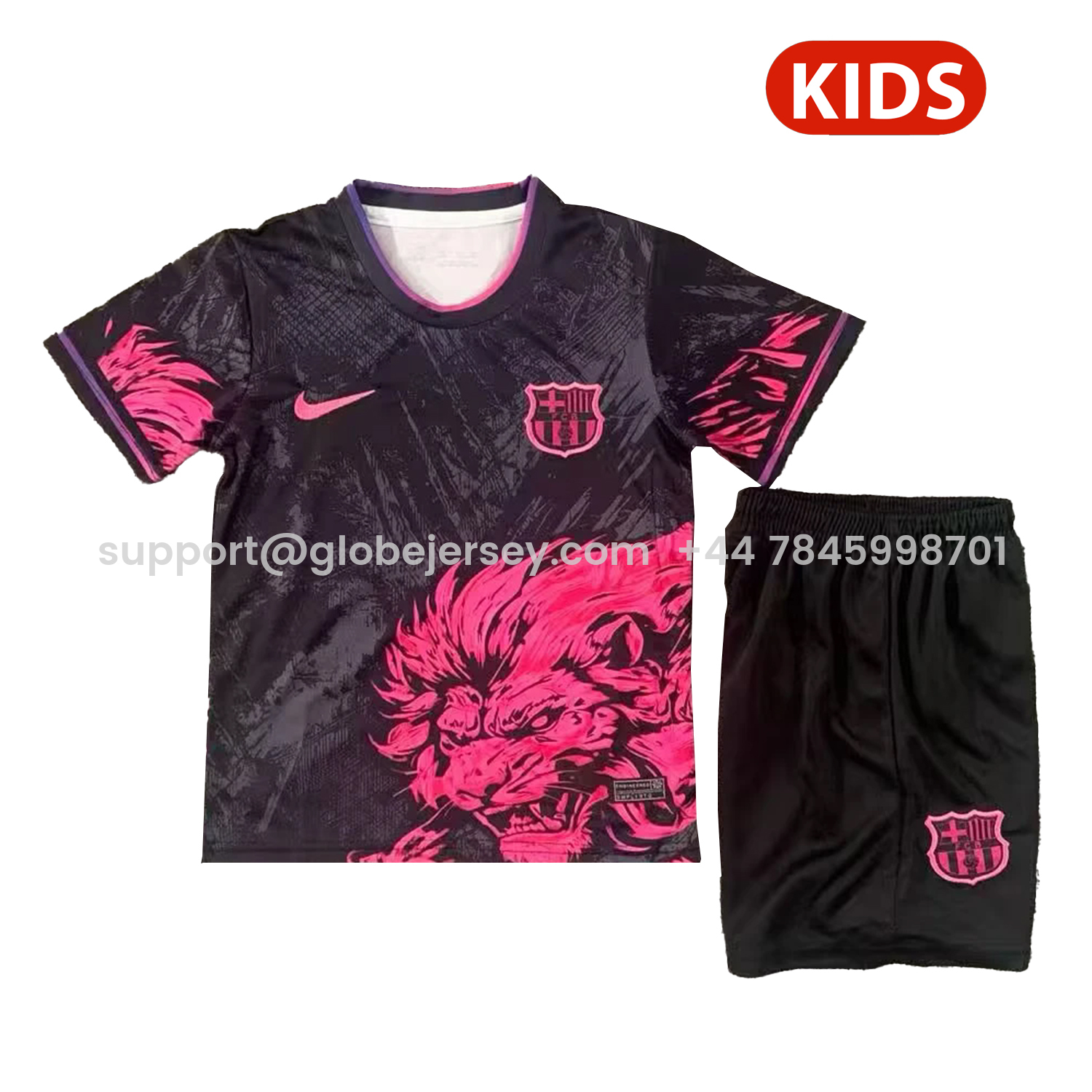 Barcelona 25-26 Pink Lion Black Special Kids Kit