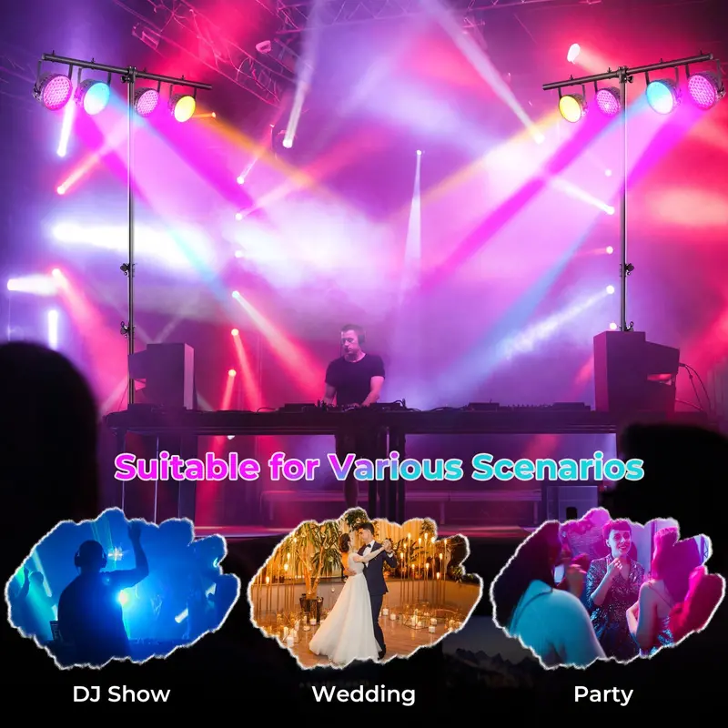 14-Foot DJ Light Truss System — 32-Channel Lighting Rig with 220-LB Load Capacity