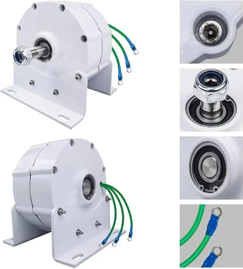 12000W Gearless Permanent Magnet Generator – Low-RPM DIY Wind or Water Turbine Motor (12V/24V/48V/120V/220V)