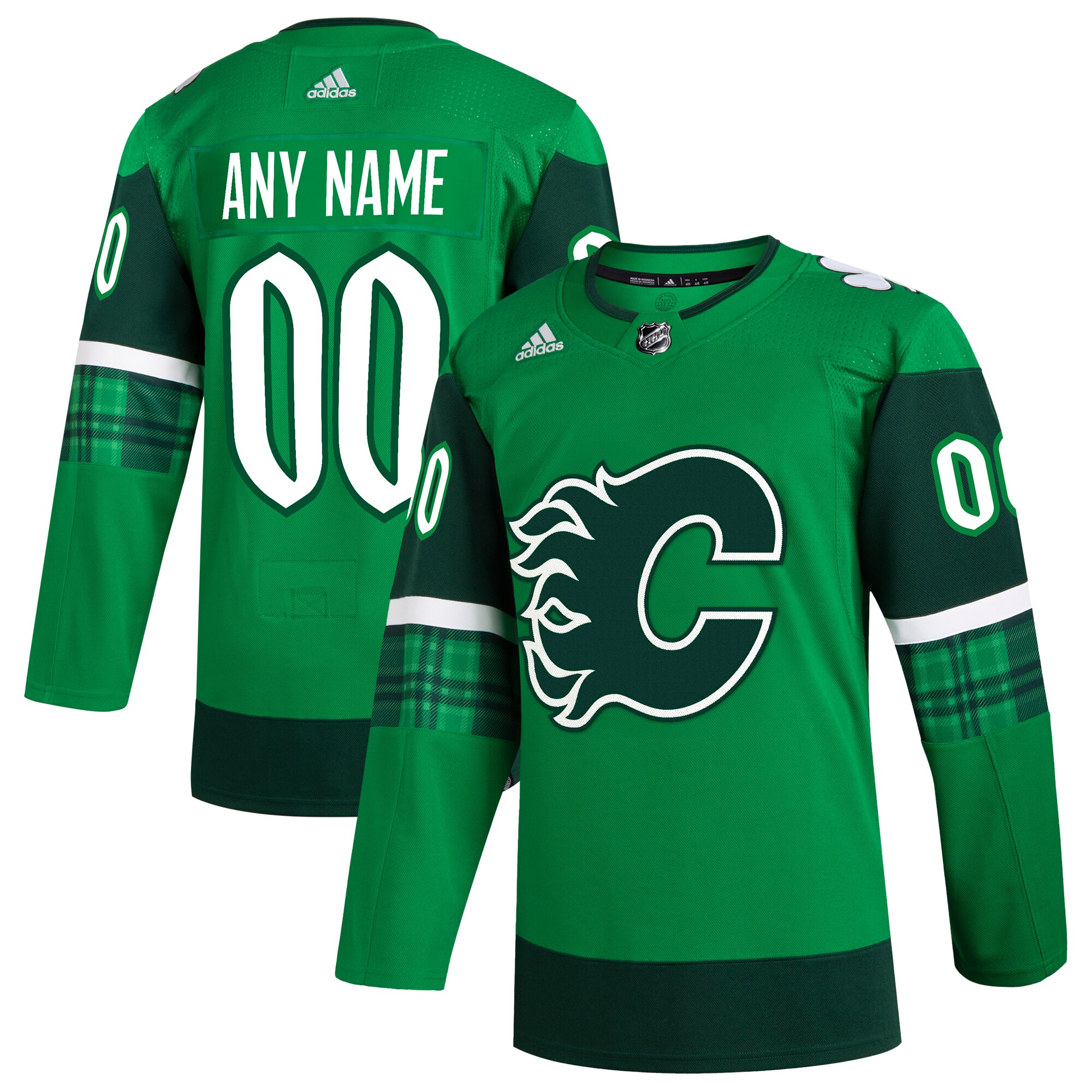 Calgary Flames  St. Patrick’s Day  Custom Jersey – Kelly Green