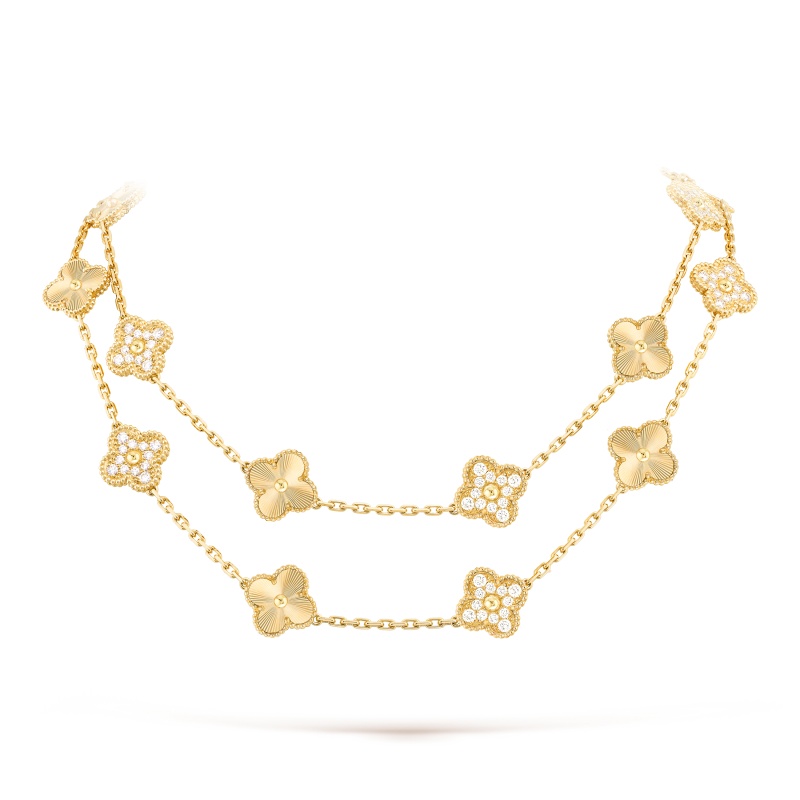 Vintage Alhambra long necklace, 20 motifs