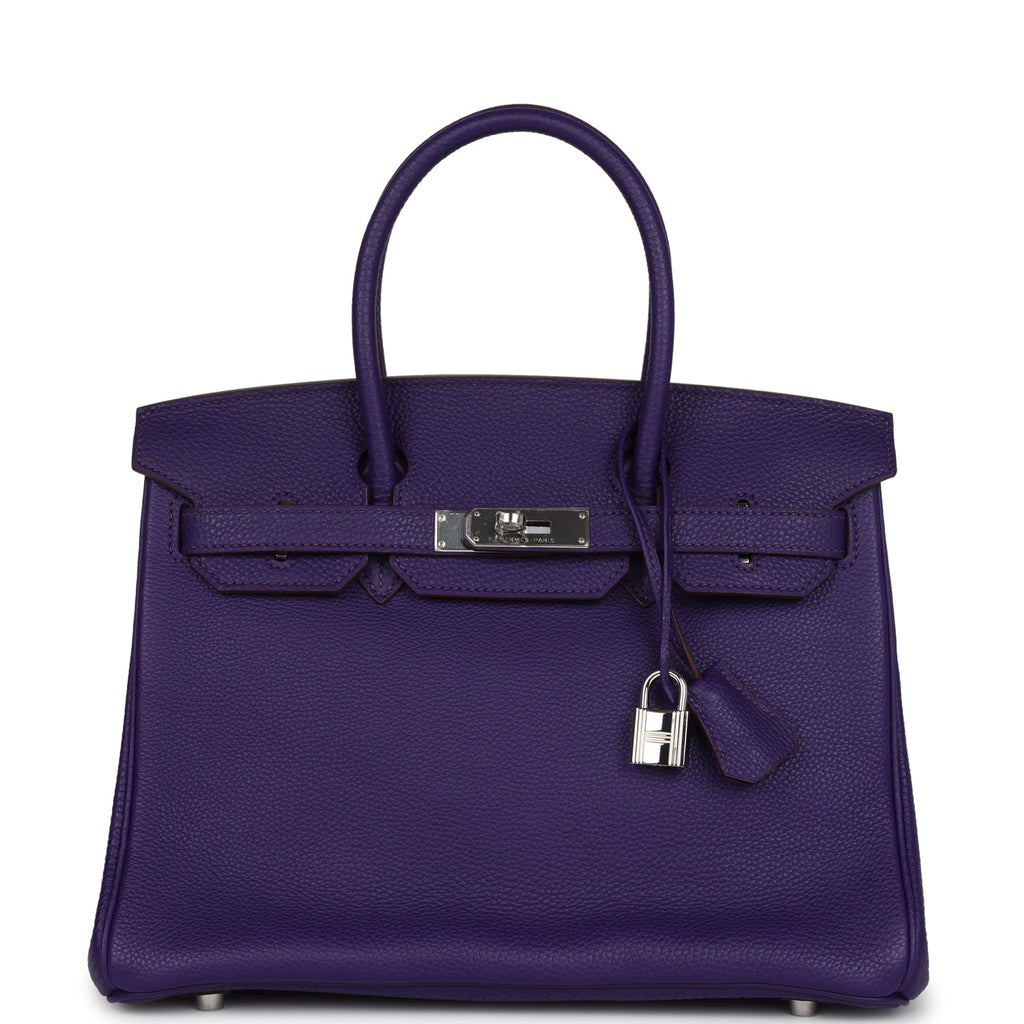Birkin 30 Iris Clemence Palladium Hardware