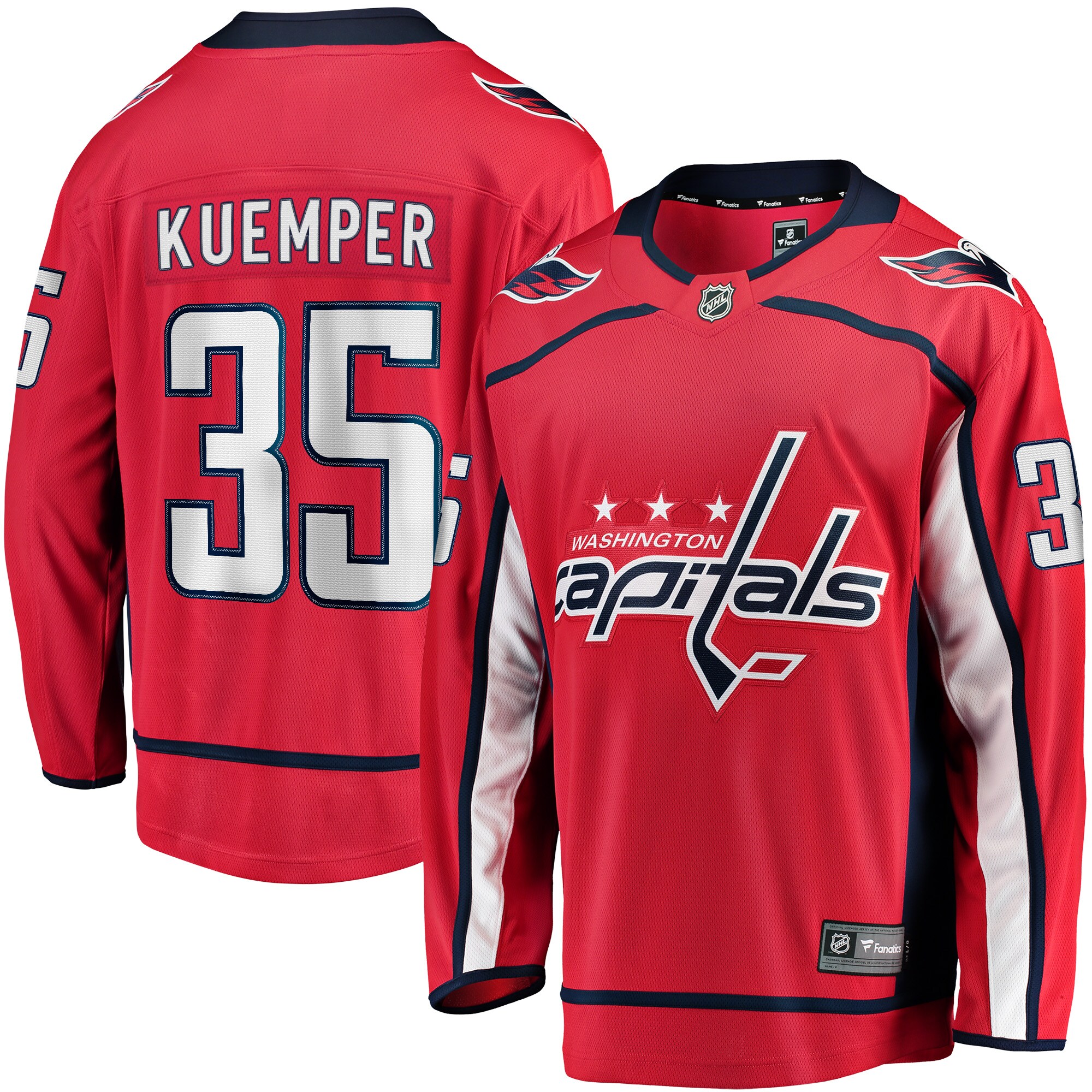 Darcy Kuemper Washington Capitals Fanatics Home Breakaway   Jersey – Red
