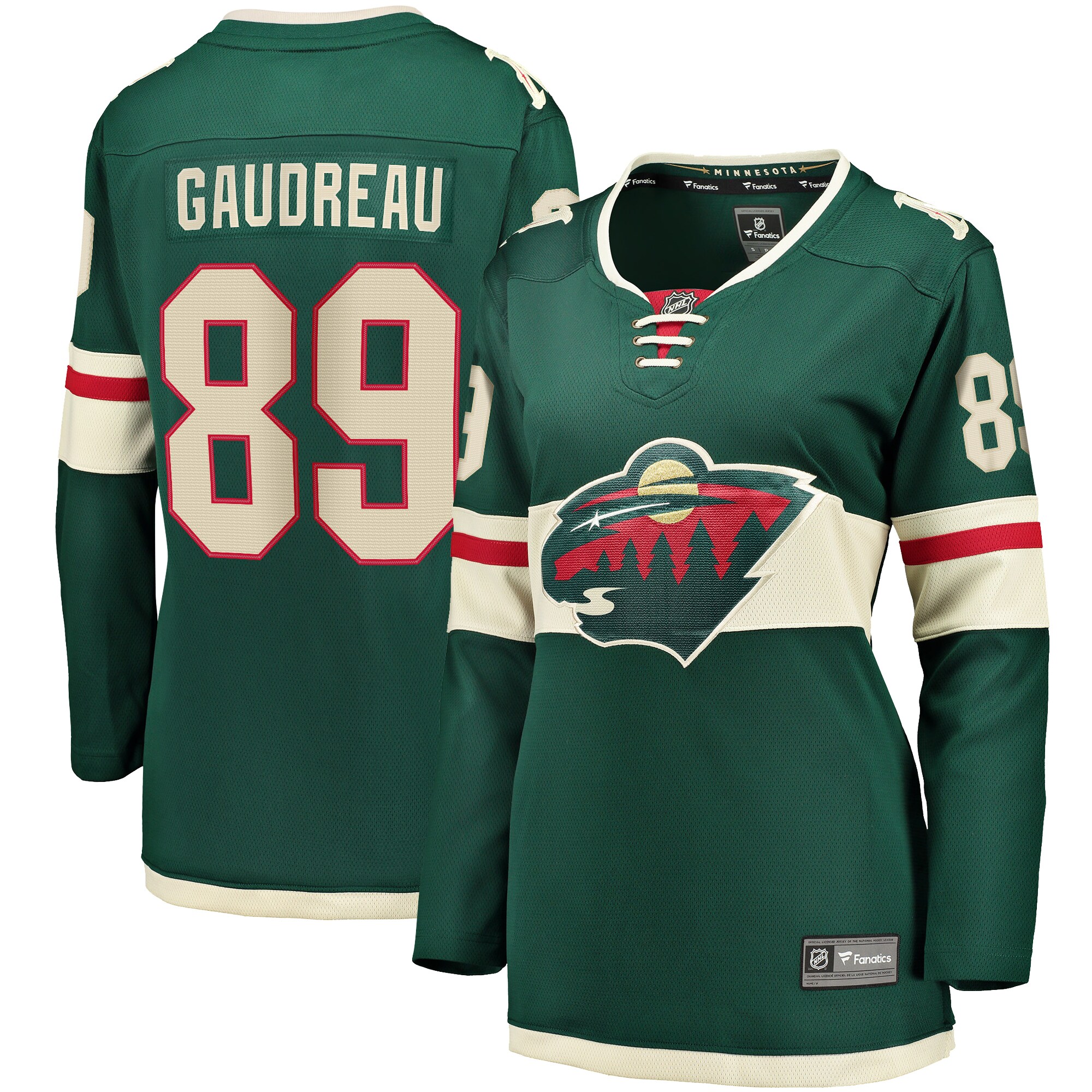 Frederick Gaudreau Minnesota Wild Fanatics Women’s Home Breakaway   Jersey – Green