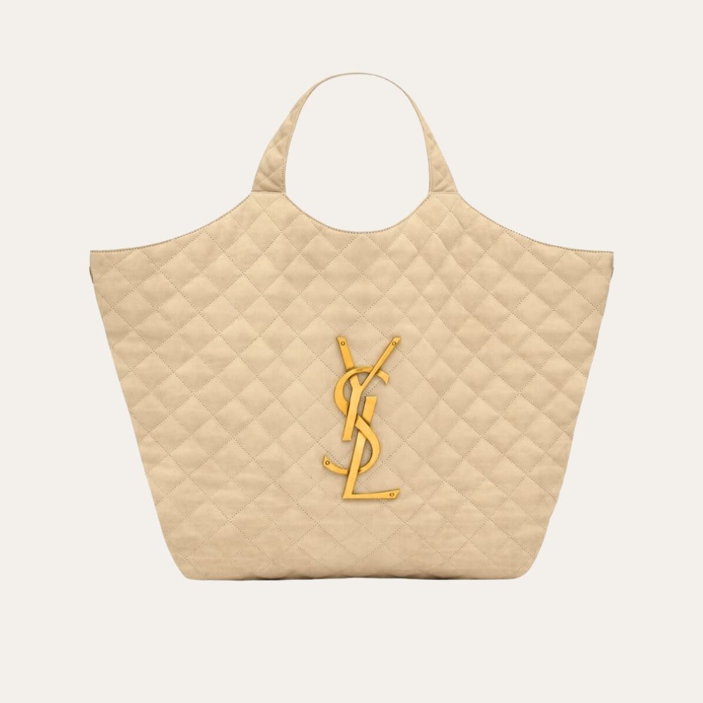 Saint Laurent Icare Maxi Shopping Bag In Quilted Beige 19.7 Inches 698651AABR89748