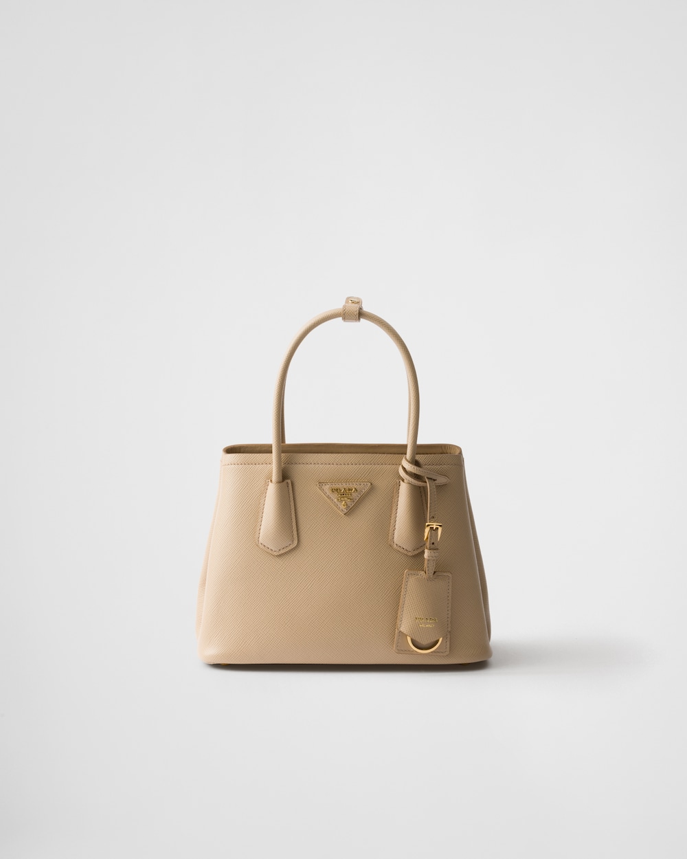 Small Double Saffiano Leather Bag