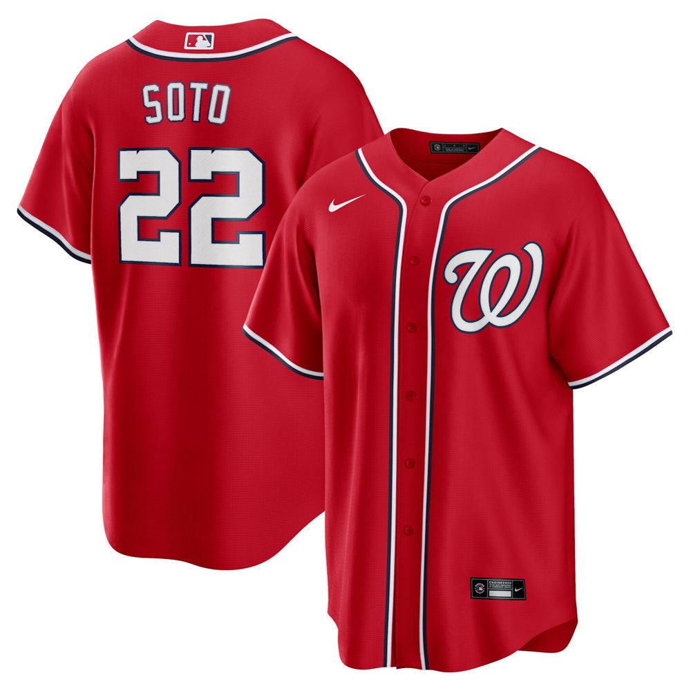 Men's Washington Nationals Juan Soto Alternate Player Name Jersey - Red