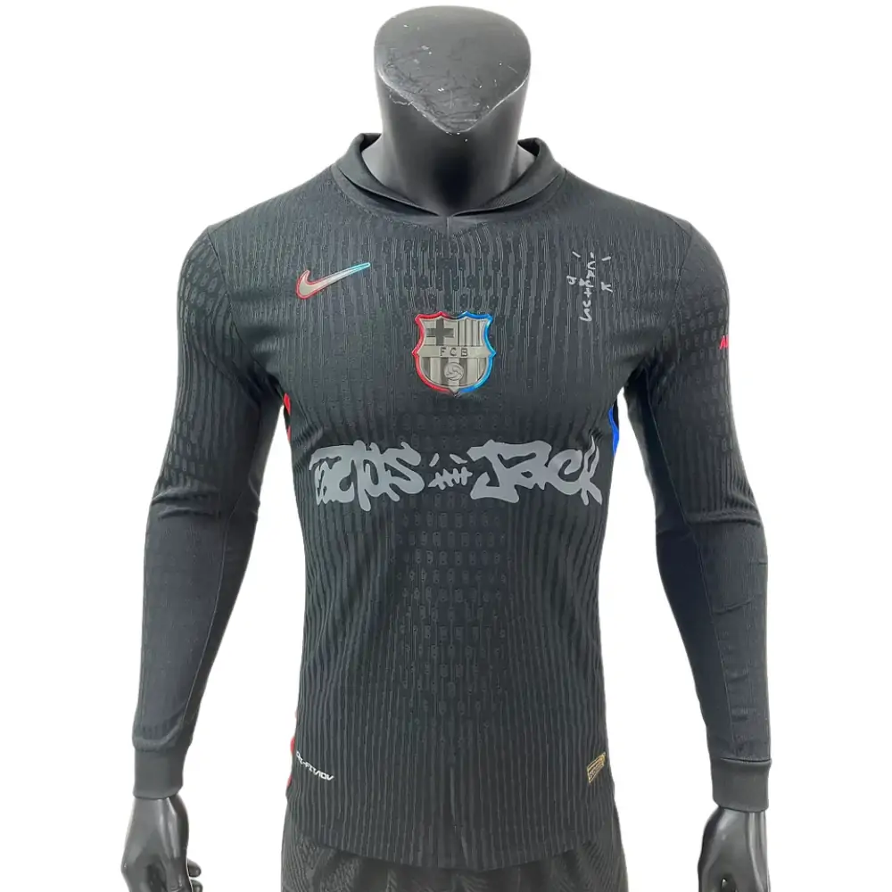 2025-26 Barcelona Away Co-branded Long-Sleeve Jersey - Player Edition