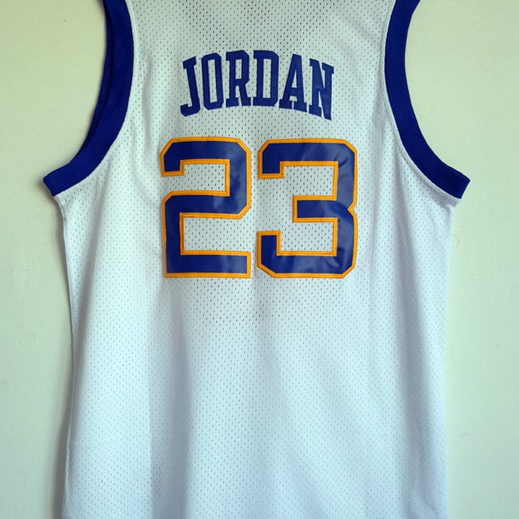 Jordan Laney High School No. 23 White Premium Mesh Jersey
