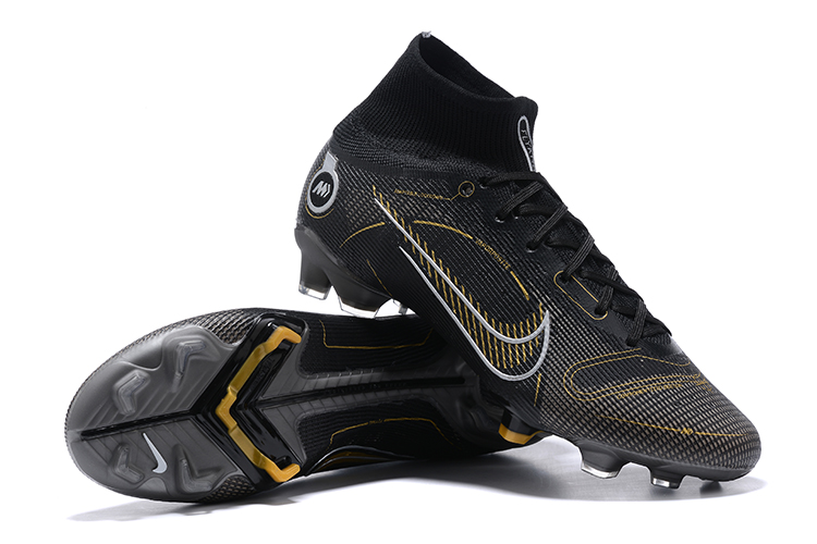 Assassin XIV Half High Top Black Shadow Series Fully Knitted Waterproof FG Football Shoes