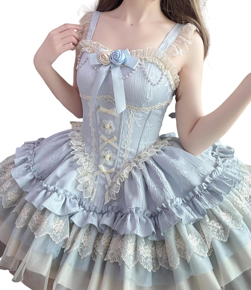 Sweet Lolita Princess Dress Ruffled Tea Party
