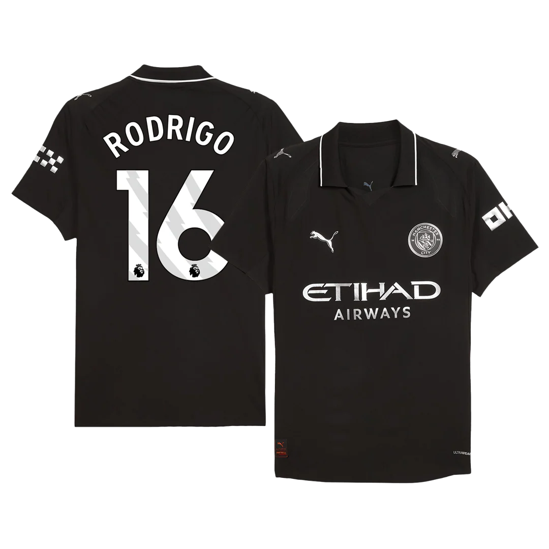 RODRIGO #16 Manchester City Away Player Version Soccer Jersey 2025/26