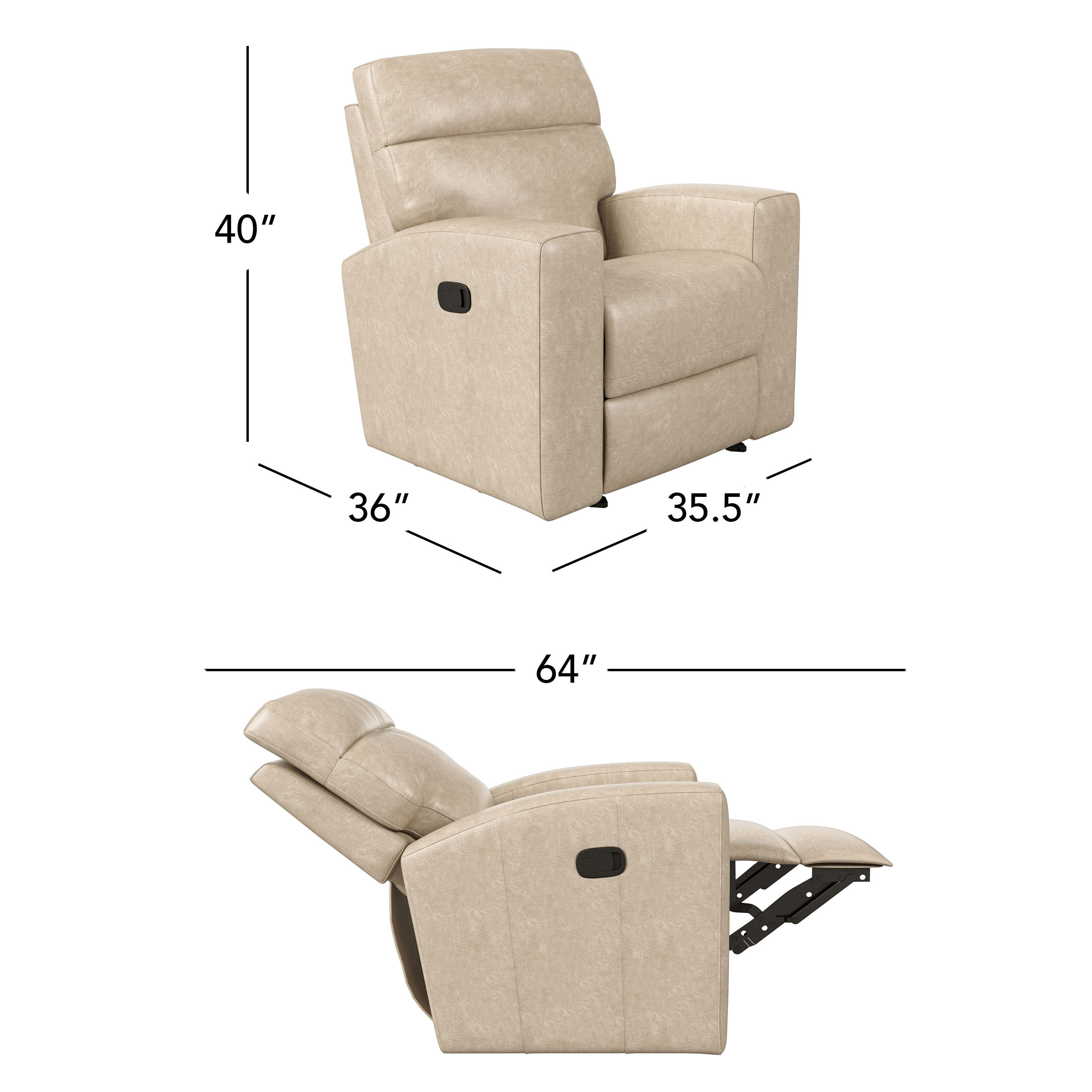 Brando Fabric Glider Recliner