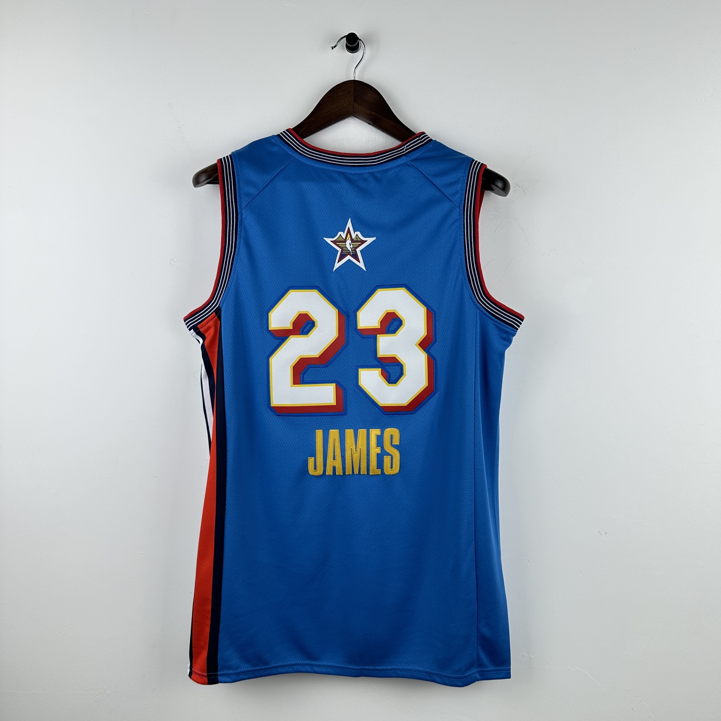 Embroidered 25th season All-Star Blue No. 23 James