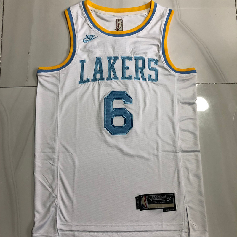 LeBron James Los Angeles Lakers White 6 MN