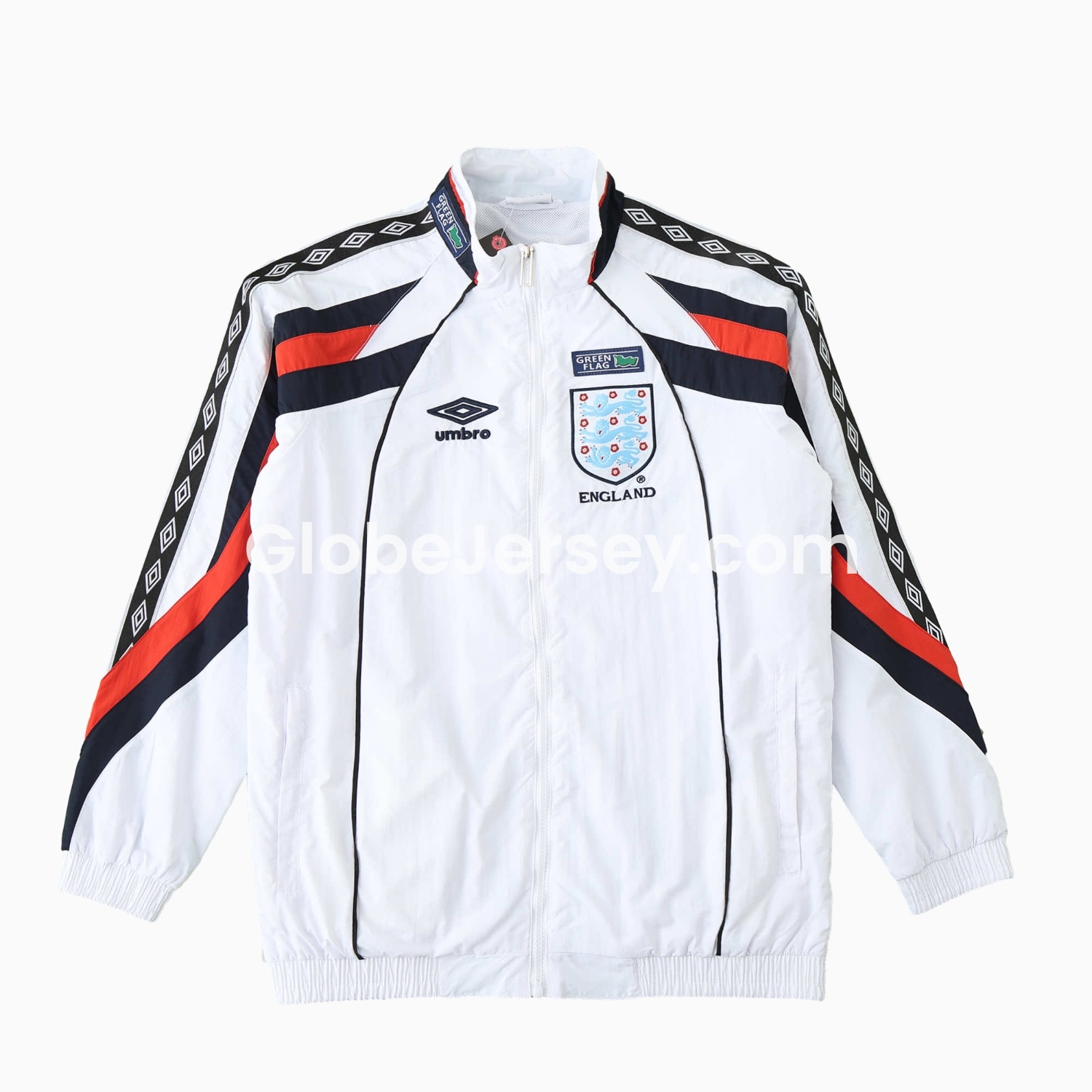 Retro England 1998 White Windbreaker