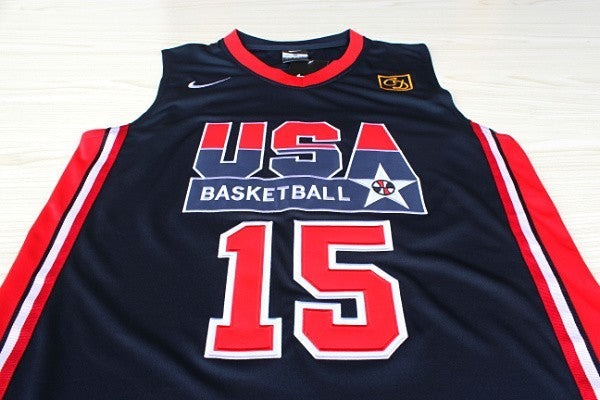 1:1 double-layer solid embroidery player version of Mengyi Replica #15 Johnson Blue Jersey Suit(复制)