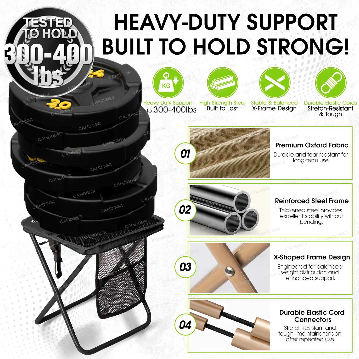 Portable Outdoor Folding Chair with Shoulder, Strap Ultra Light 1.5 lbs