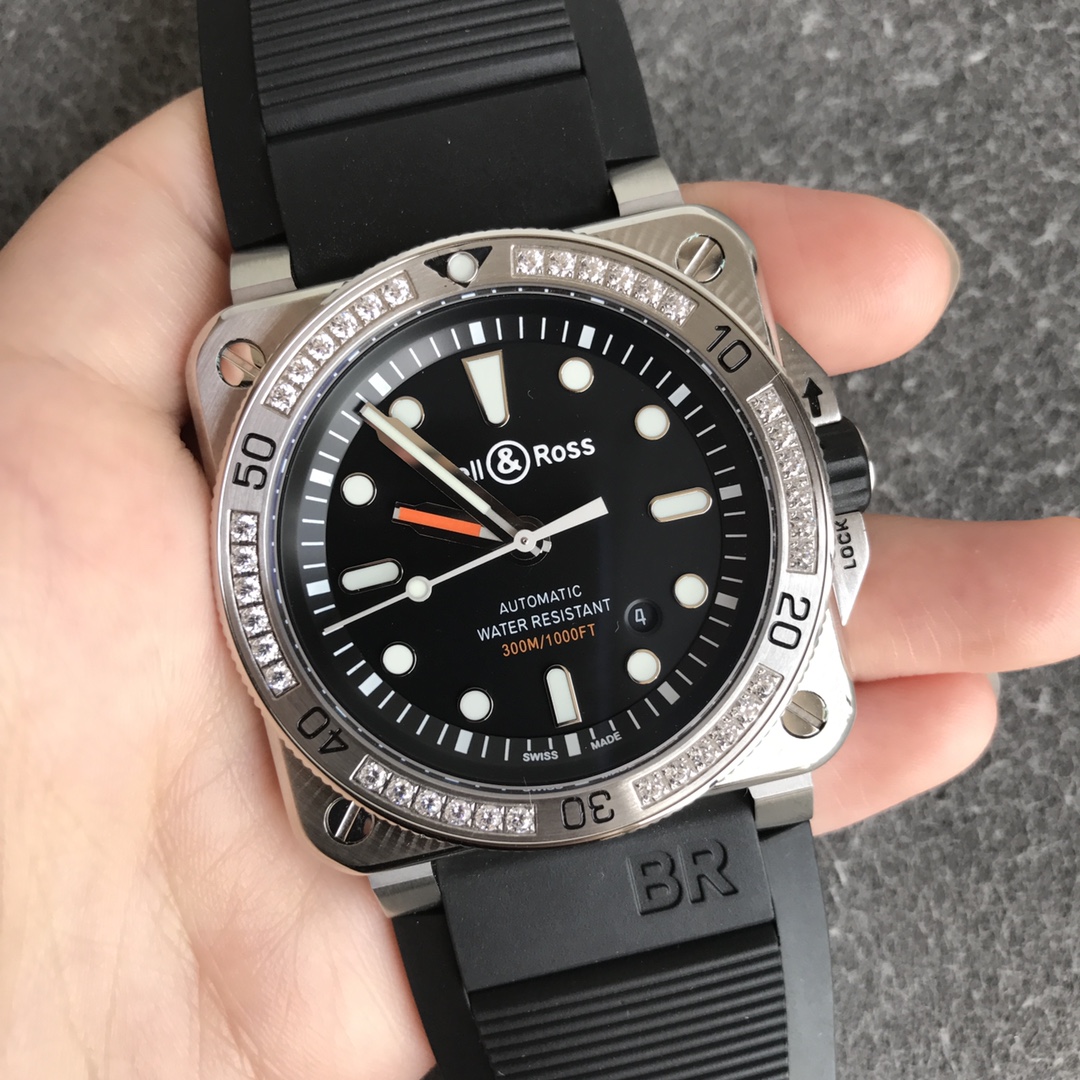 【Super Clone】Bell Ross BR 03 92-D-BL-ST/SRB Black Dial