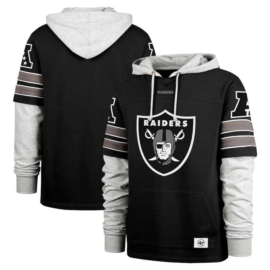 Las Vegas Raiders '47 Double Header Blitz Cornerback Pullover Hoodie