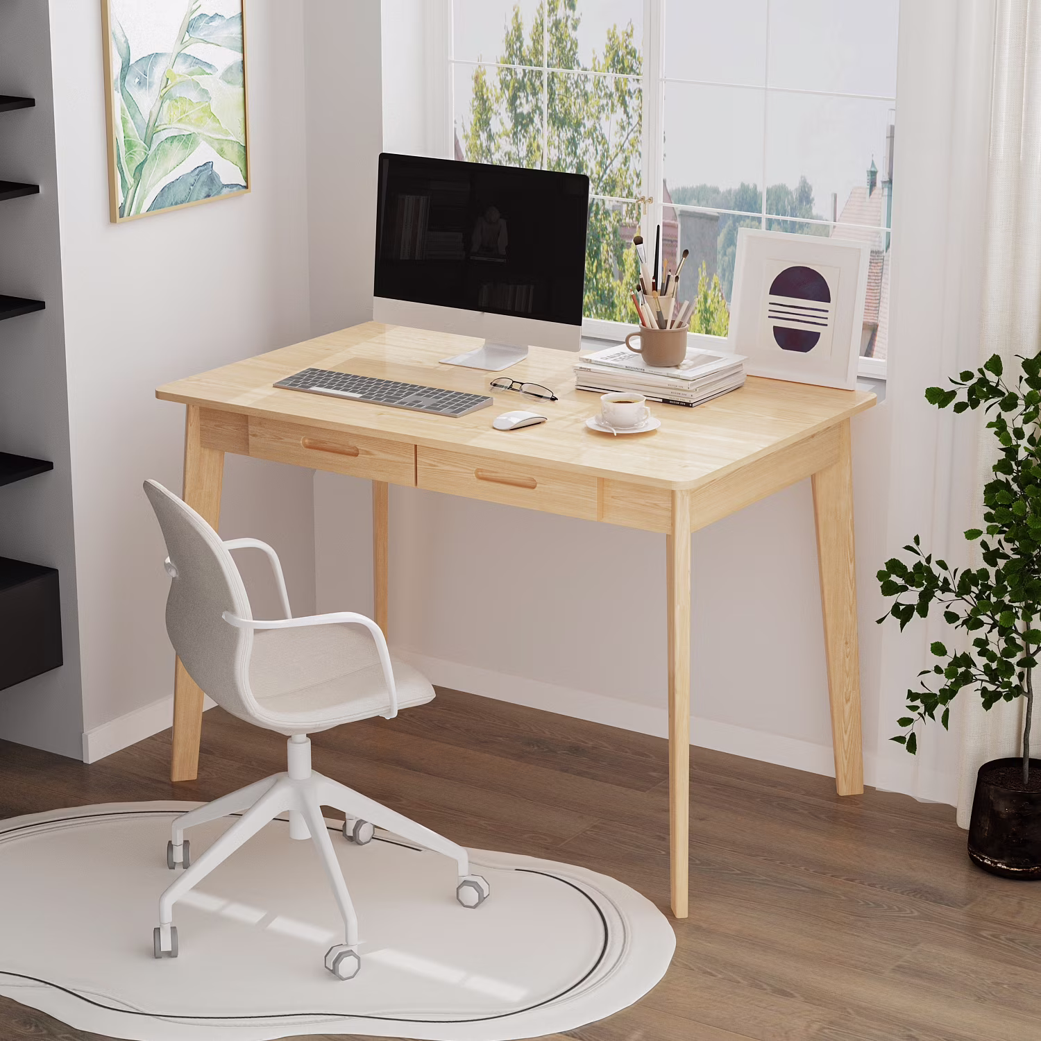 KULAGAGA Uptown Adult Lap Desks, Single Piece with Drawer, 21.7