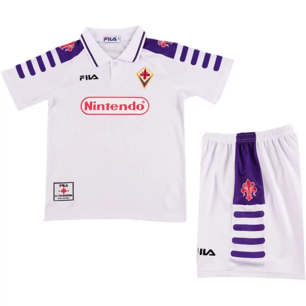 1998-99 Fiorentina Away Retro Children's Jersey Set - Fans Edition