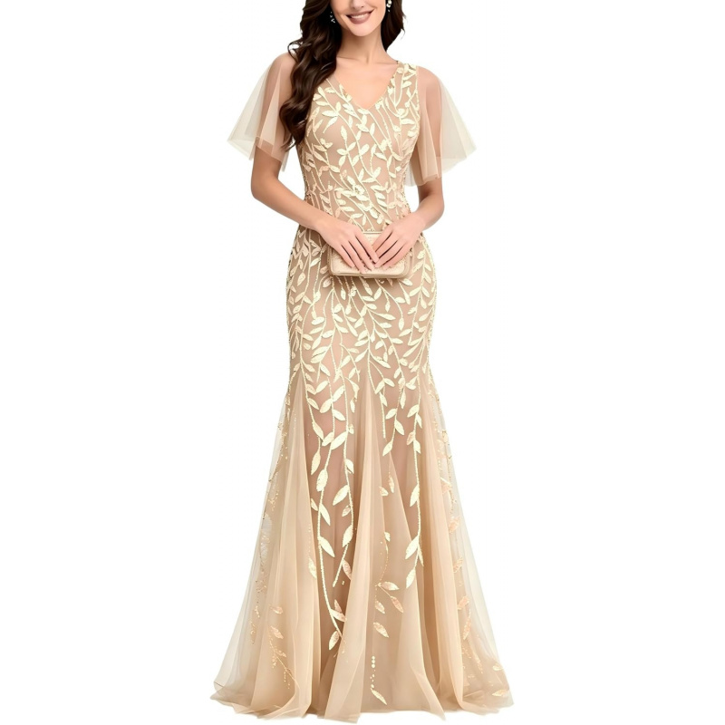 Women's Formal Evening Gowns Long Sparkly Sequin