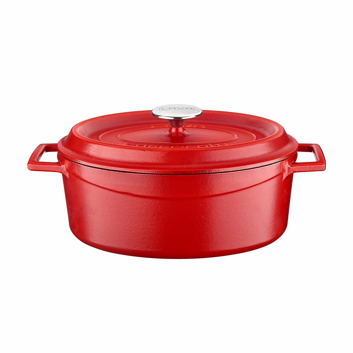 Lava Enameled Cast Iron Dutch Oven 5 Qt. Oval Spring Series with Trendy Lid Turquoise