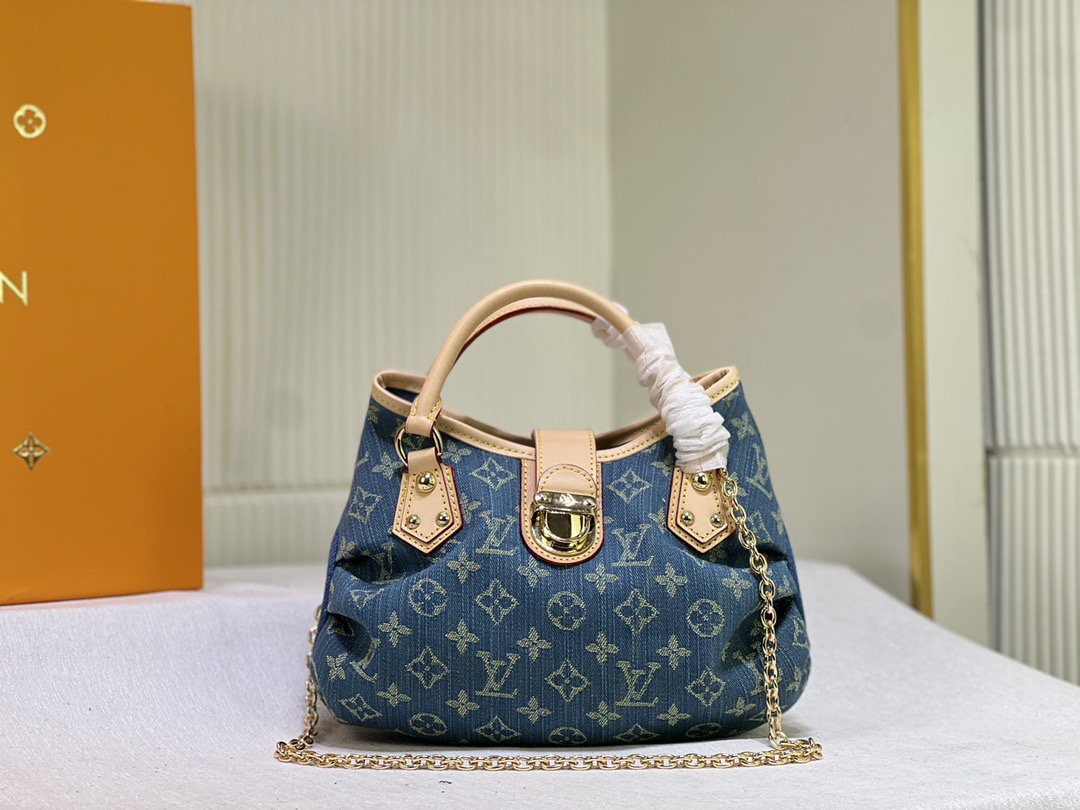 Lv Denim Tote Bag