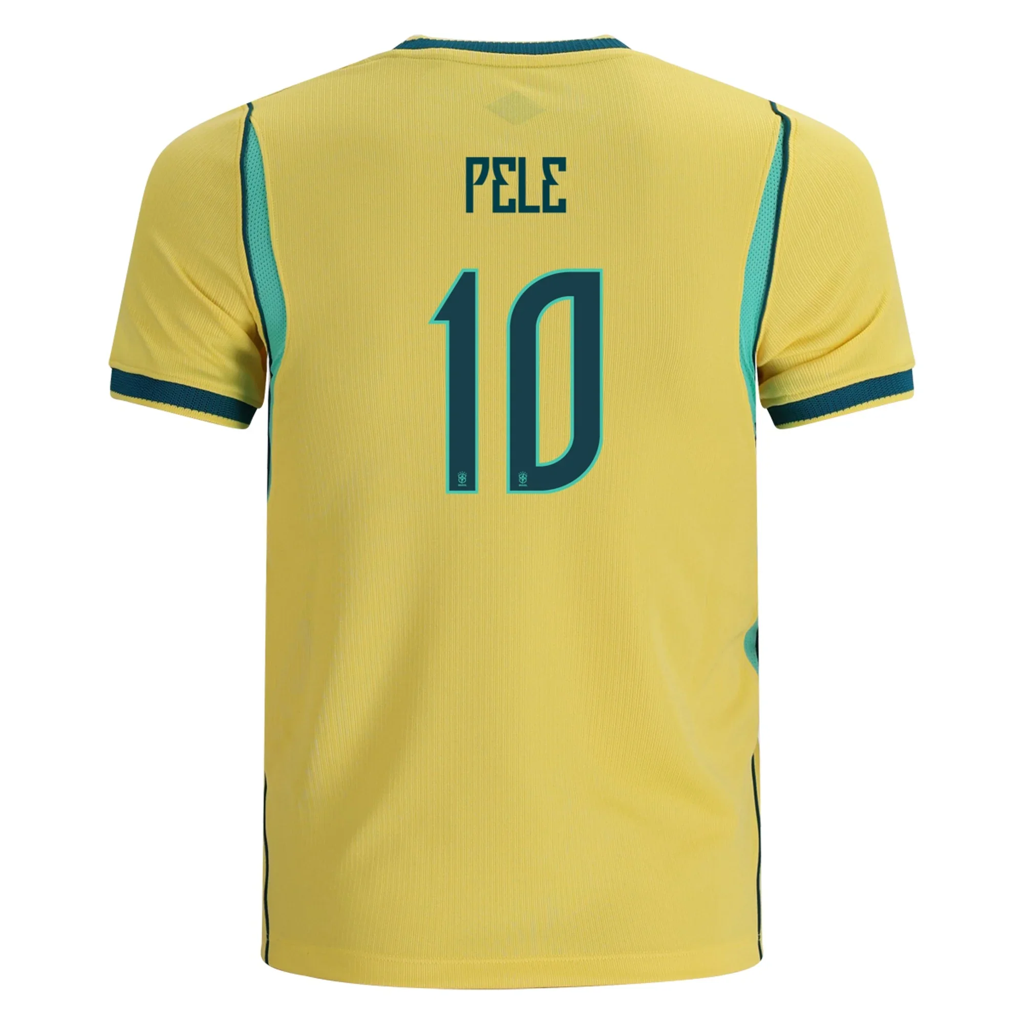 Nike Youth Brazil Pele Home Stadium Jersey 2026 (Yellow Canary/Teal)