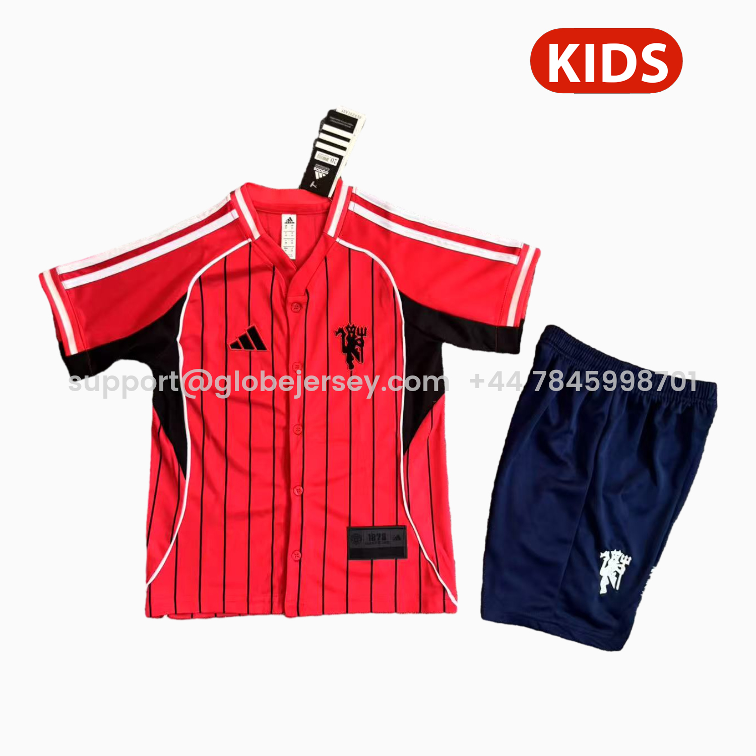 Manchester United 25-26 Red Baseball Kids Kit - Player Version
