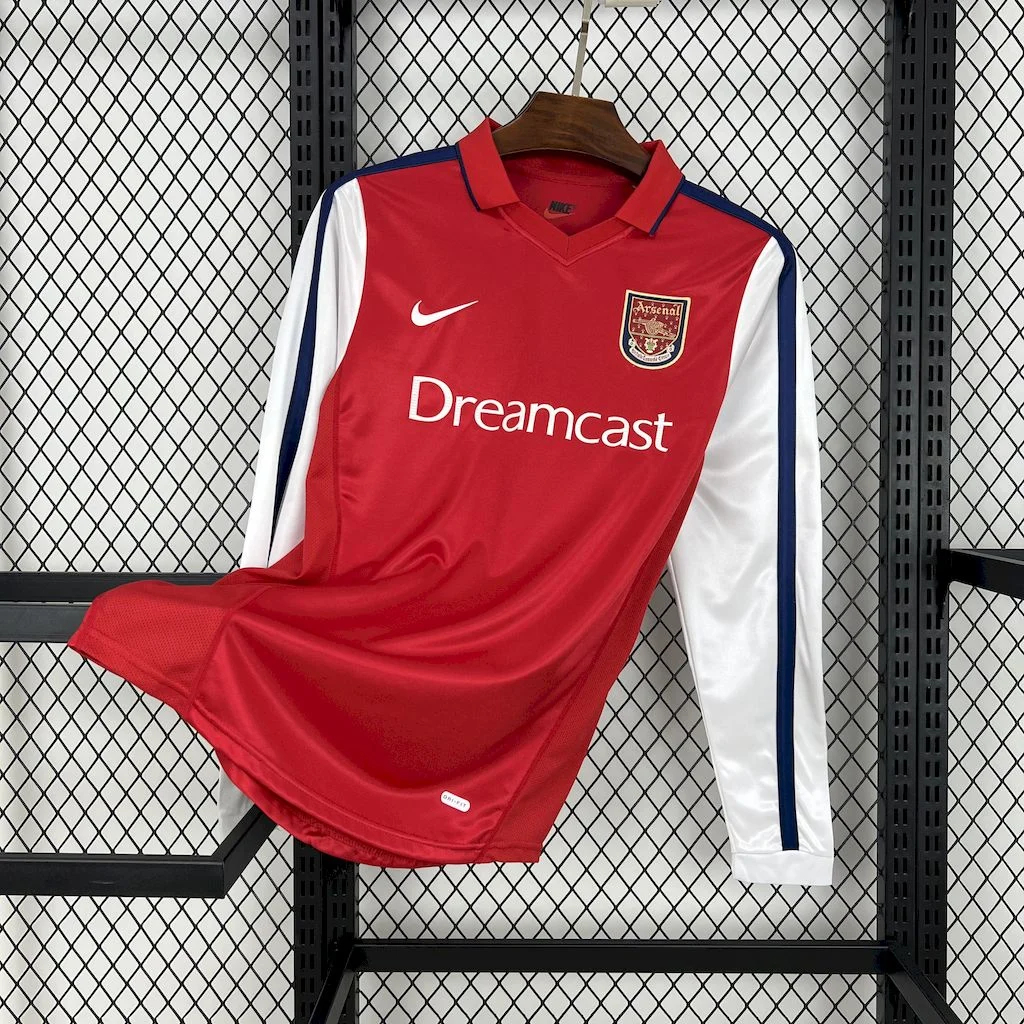 Retro Arsenal 2001-02 Home Long Sleeves Jersey
