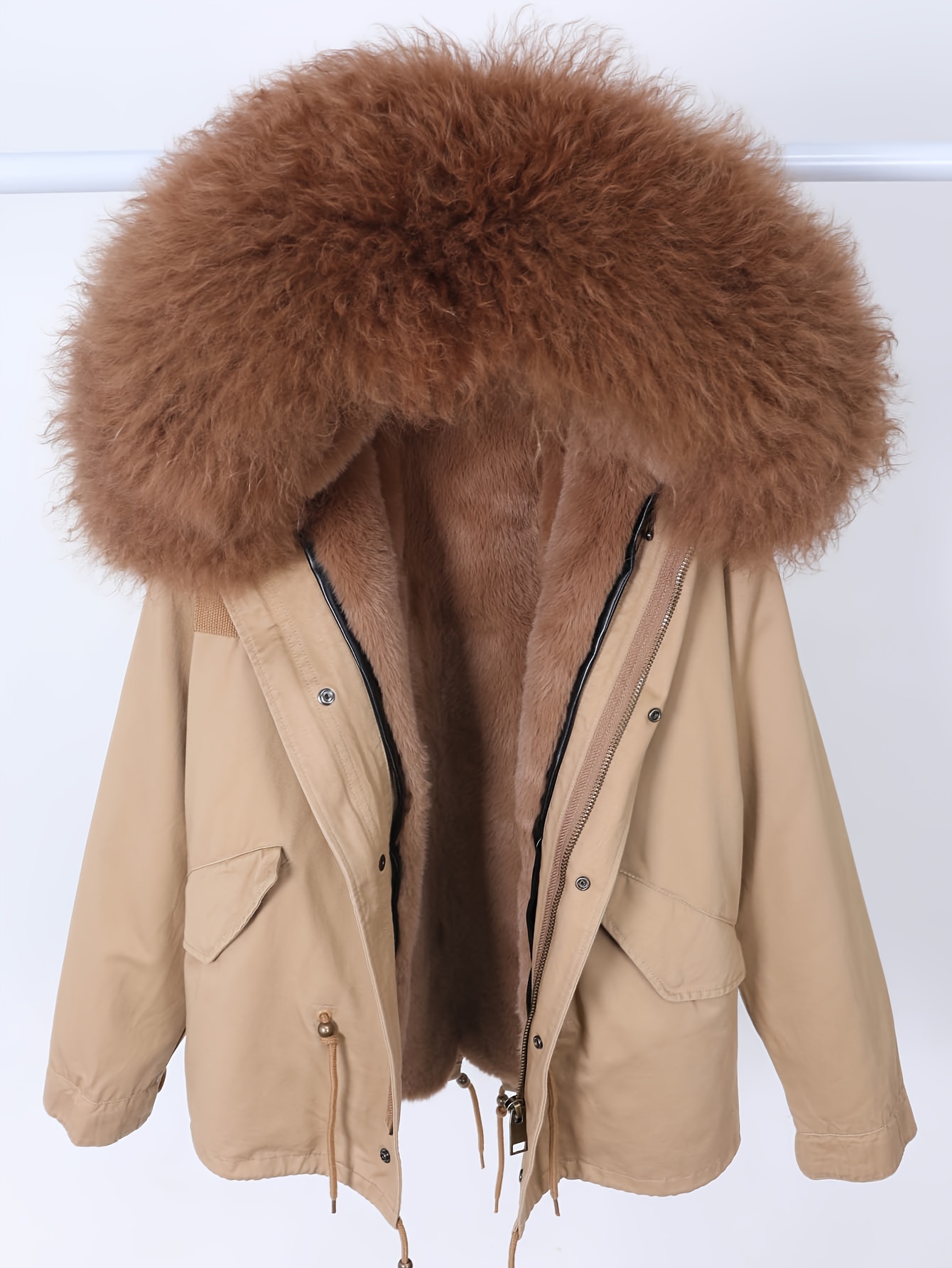 Women’s hooded winter fashionable short parka jacket for outings, gatherings, and travel, high-end coat