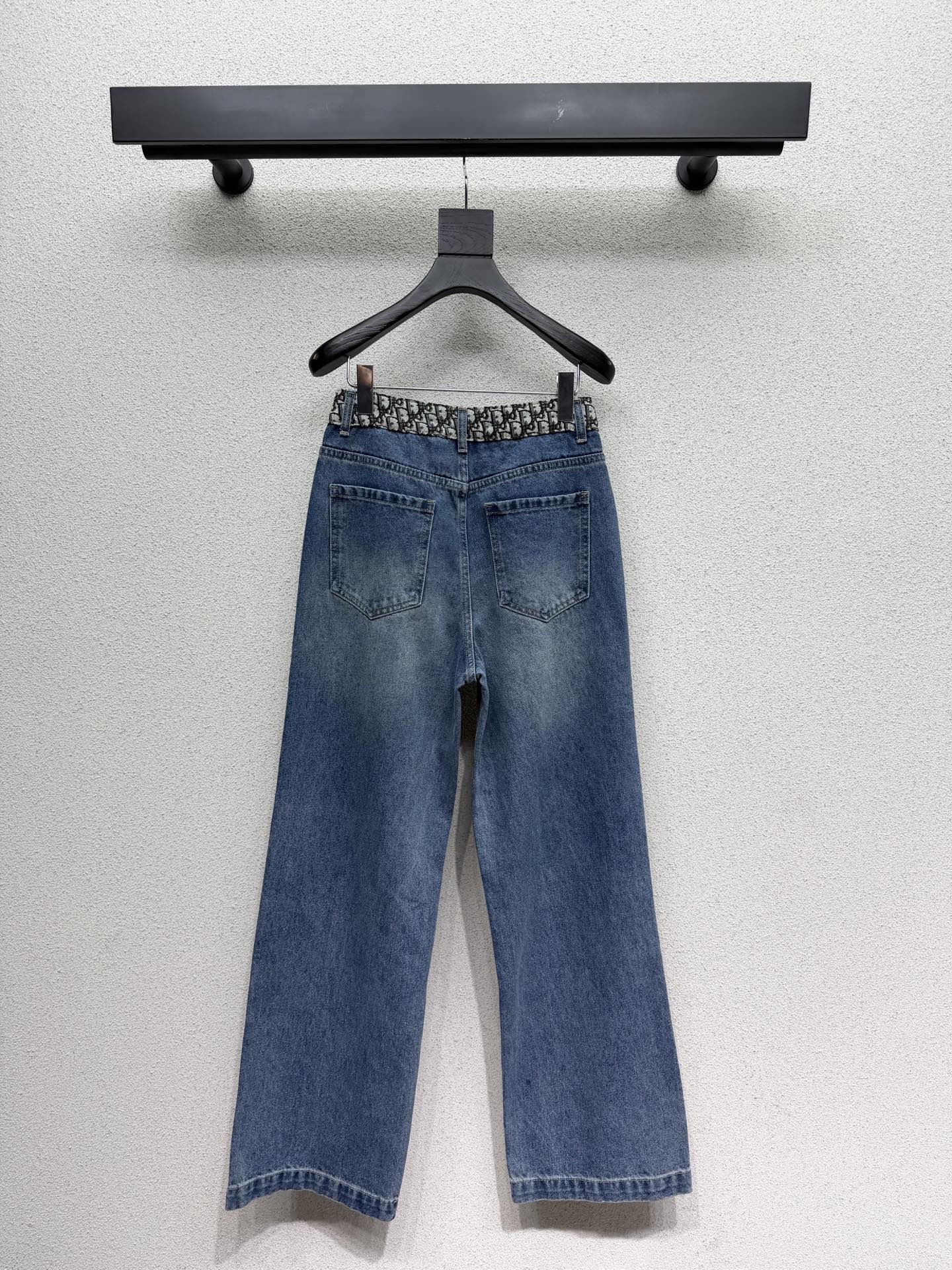 26NEW Color Block Monogram Straight Leg Jeans