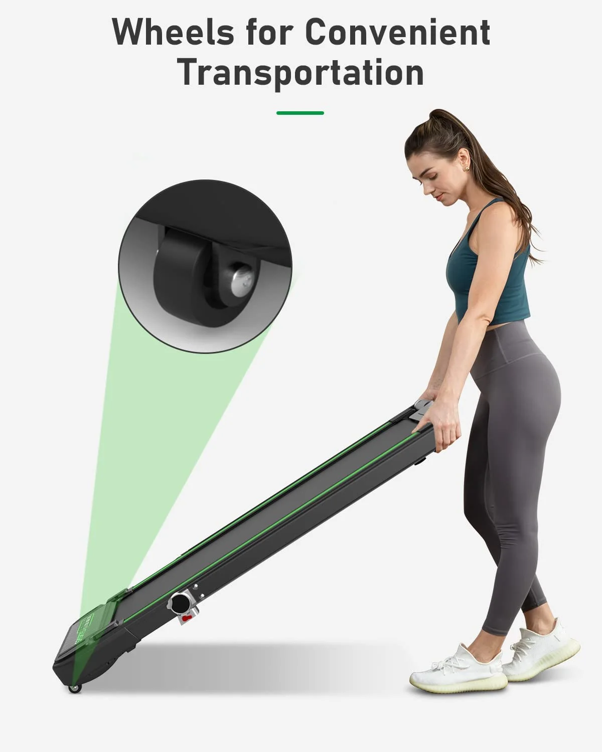 Delfy 2 in 1 Under Desk Treadmill, Folding Treadmill 2.5HP with Remote Control, 0.6-7.6 mph, LED Display, Phone/Tablet Holder, Electric Walking Running Machine for Home Office, No Assembly Needed
