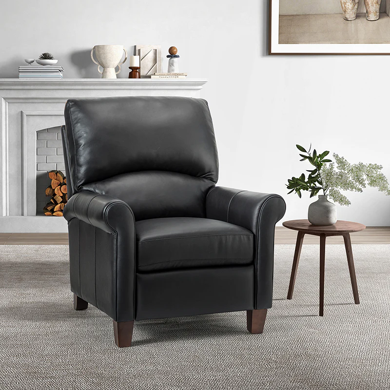 Eliana 33.07 Wide Genuine Leather Manual Recliner
