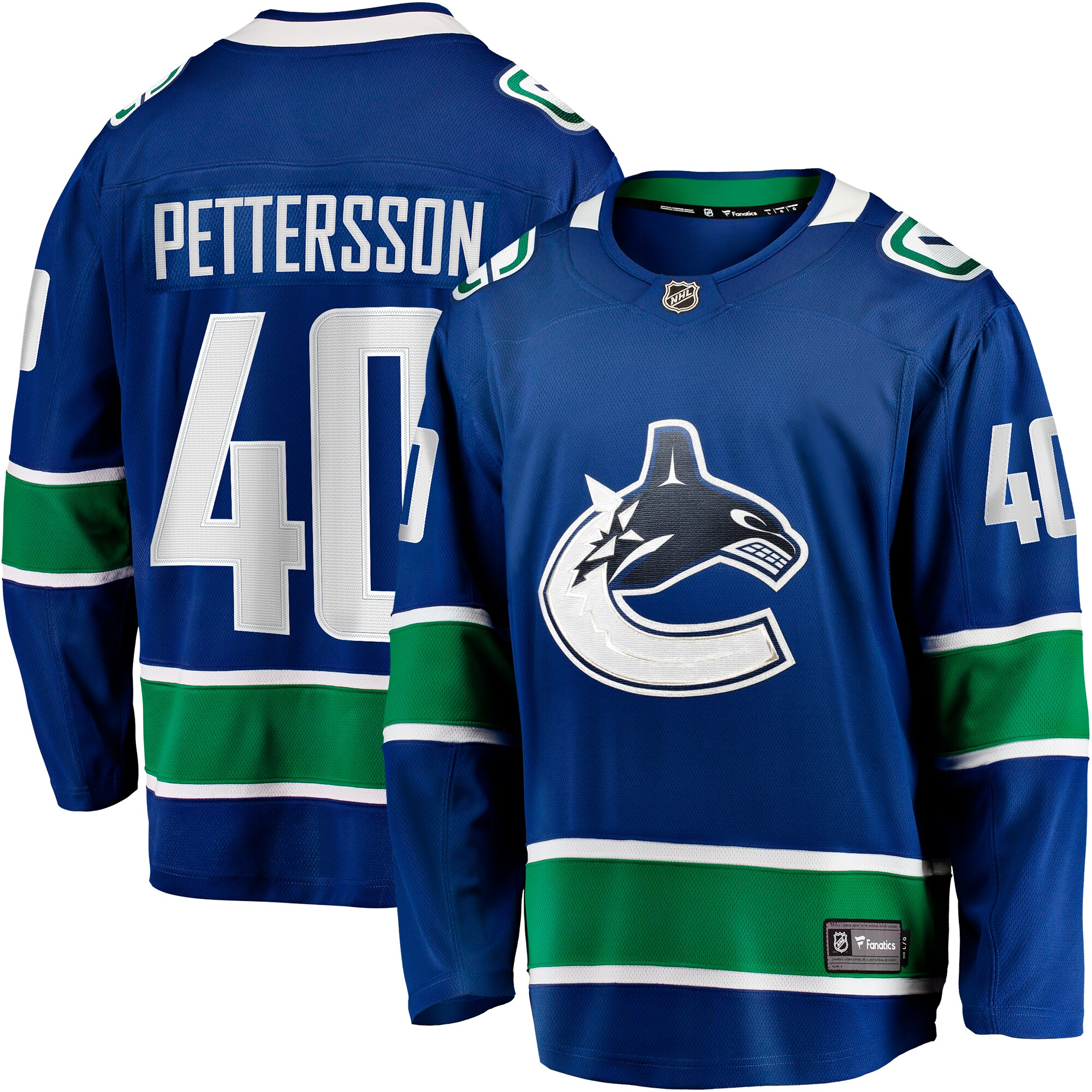 Elias Pettersson Vancouver Canucks Fanatics Home Breakaway Jersey – Blue