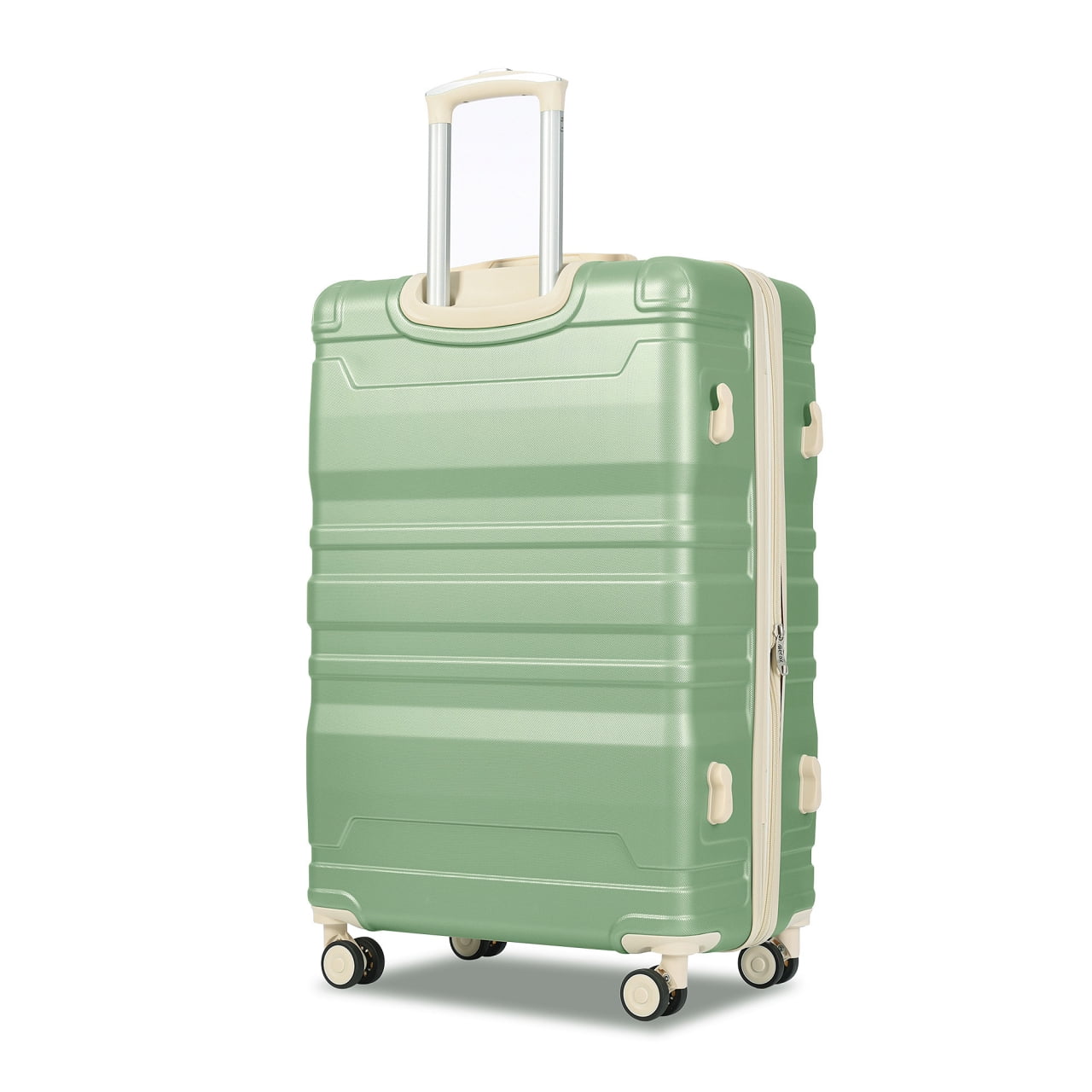 Luggage Sets New Model Expandable ABS Hardshell 3pcs Clearance Luggage Hardside Lightweight Durable Suitcase sets Spinner Wheels Suitcase with TSA Lock 20''24''28''(blue and brown)