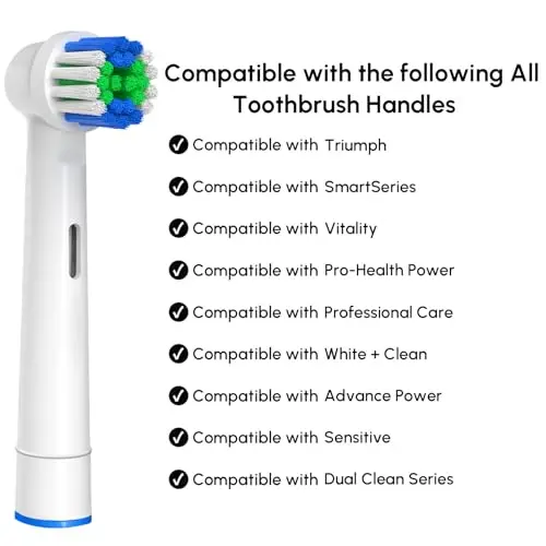 12 Pack Oral-B Compatible Toothbrush Heads for Pro 1000. 3000. 5000. 7000. 8000. 9600