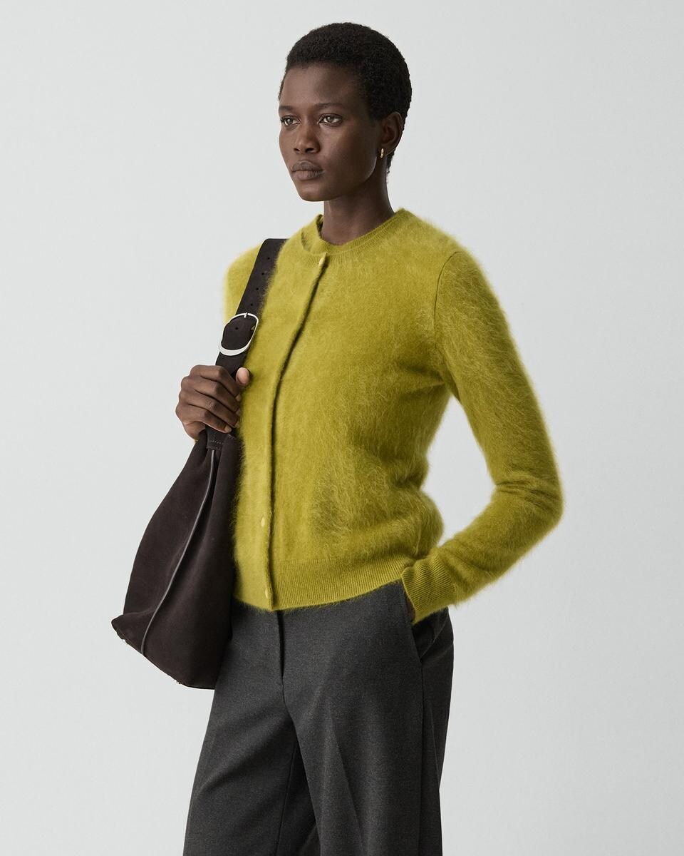 Brushed Cardigan in Airy Cashmere