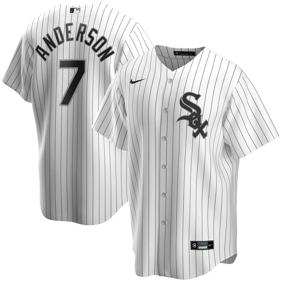 Mens Chicago White Sox Tim Anderson Cool Base Replica Jersey White
