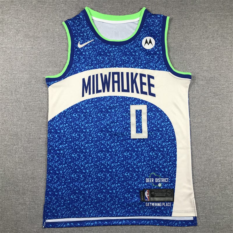 Men's Jersey 2024 Season Bucks #0 Blue City Edition LILLARO