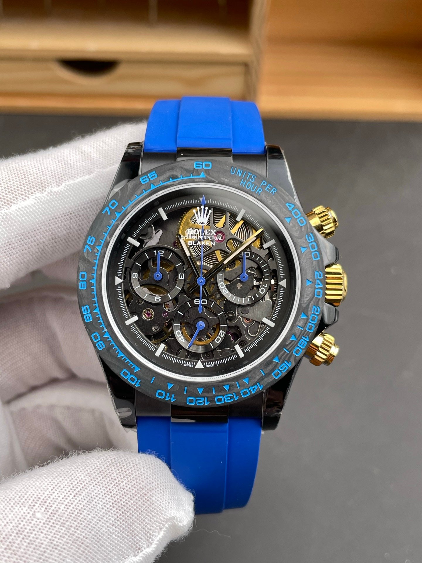 Rolex Daytona Skeleton Blue Steel