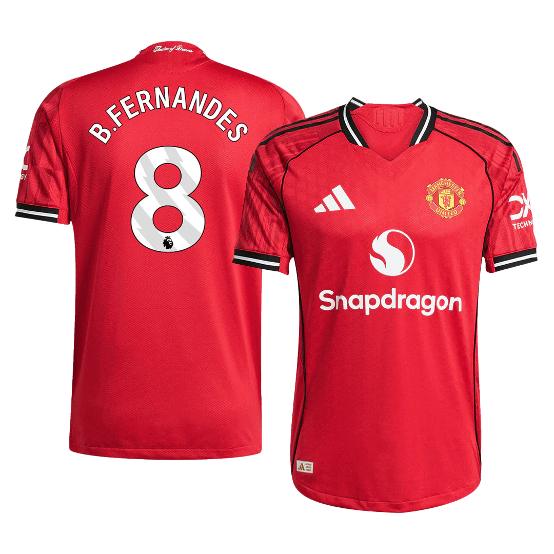 B.FERNANDES #8 Manchester United Home Player Version Soccer Jersey 2025/26